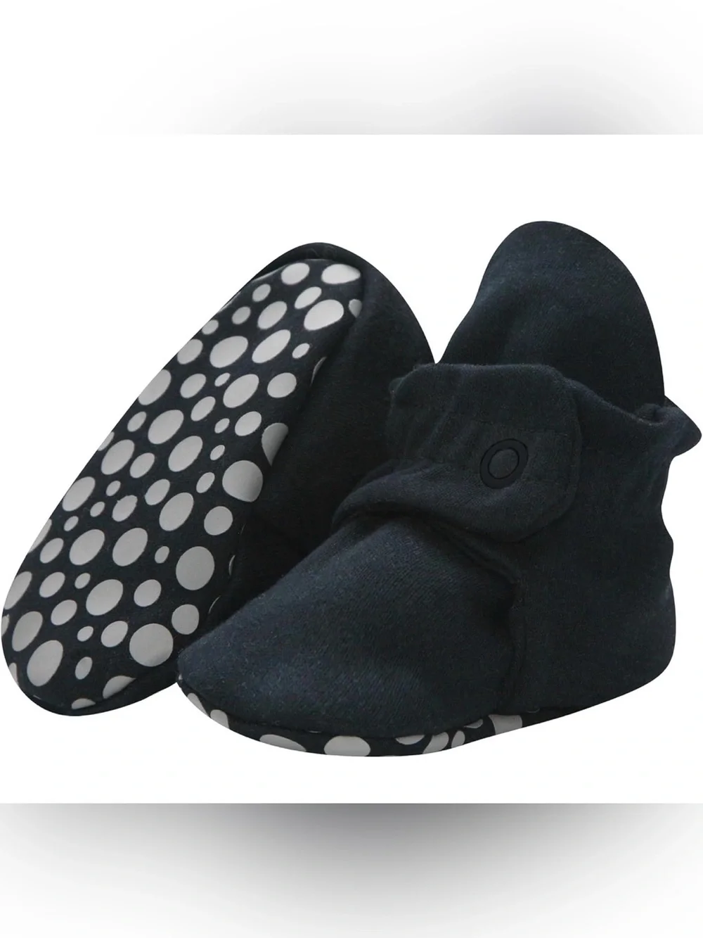 Zutano Black Cotton Non-Slip Soft Baby Booties 18 months